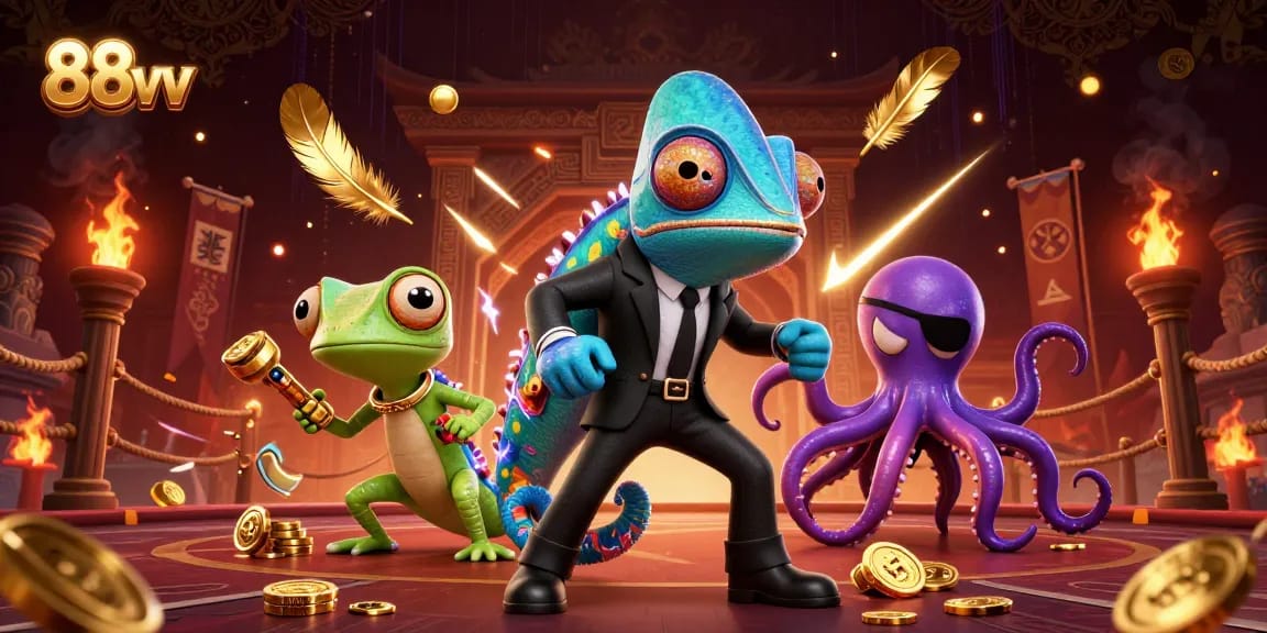 Engage with the thrilling energy of 88vv featuring a secret agent, a tech-geek, and a villain.