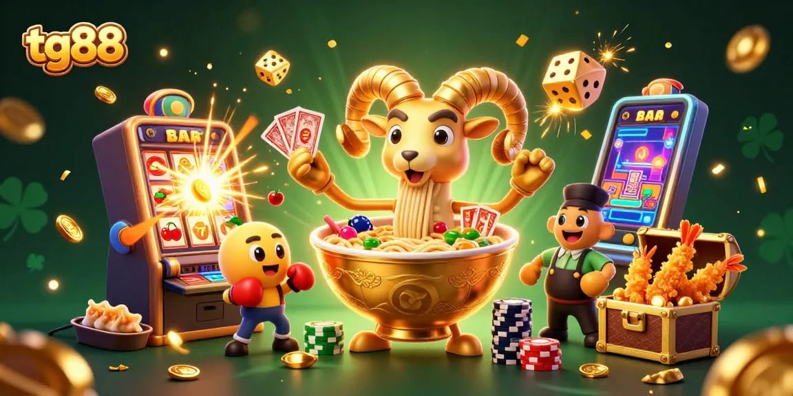 Engage with tg88's exciting gaming action featuring vibrant characters and dynamic casino elements.