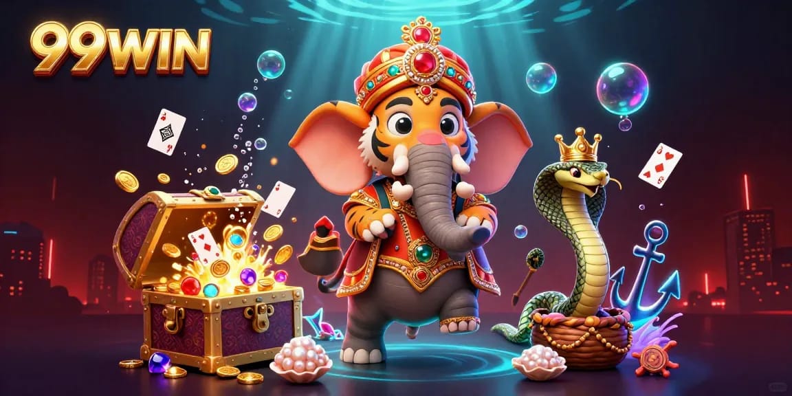 Experience winning thrills with 99WIN’s vibrant casino adventure featuring exciting gem-filled scenes.