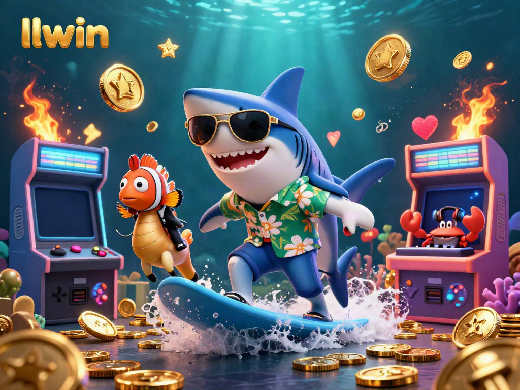 Experience llwin's vibrant underwater casino with engaging characters and dynamic gameplay elements.