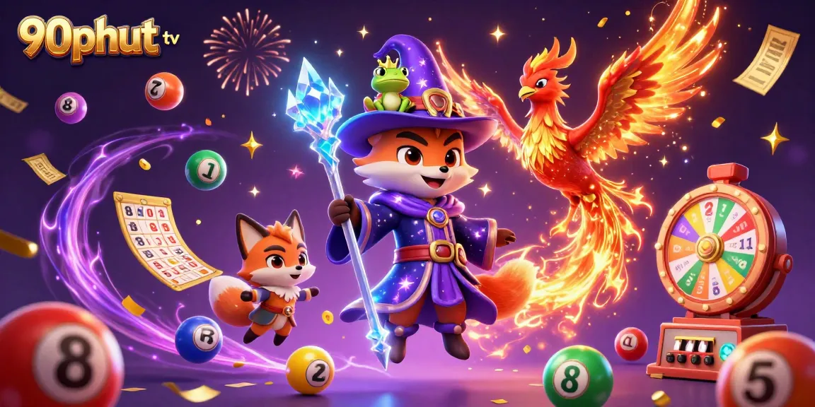 Experience thrilling wins and vibrant energy at 90phut tv with colorful gambling elements.