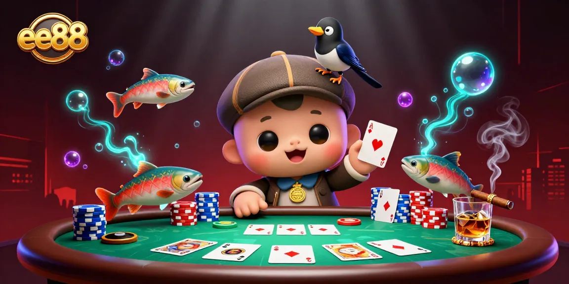 Experience exciting poker action with ee88 featuring cute Nessie and a gold-obsessed magpie.