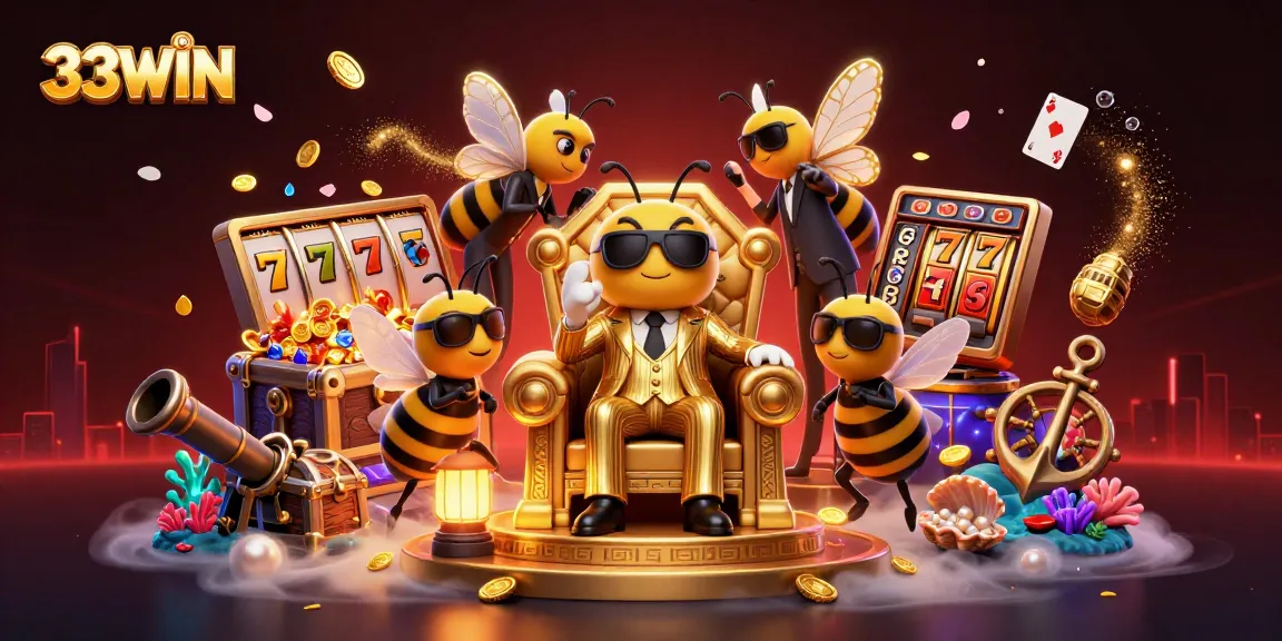 Experience thrilling slots gameplay at 33WIN featuring cartoon characters in a dazzling casino scene.