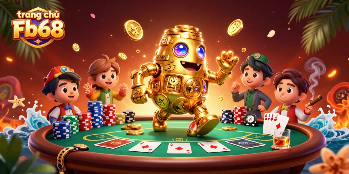 Experience thrilling gameplay with the golem from trang chủ Fb68 at a vibrant poker scene.