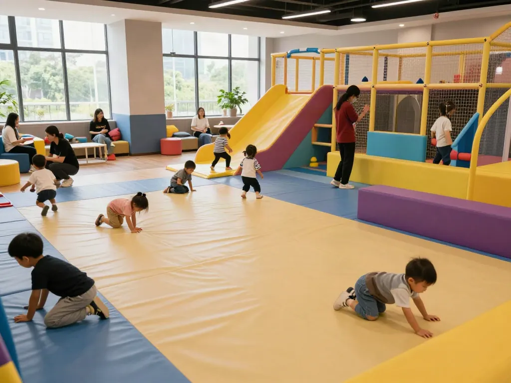 Rokok88 alternatif indoor playground showcasing safe play zones for children.