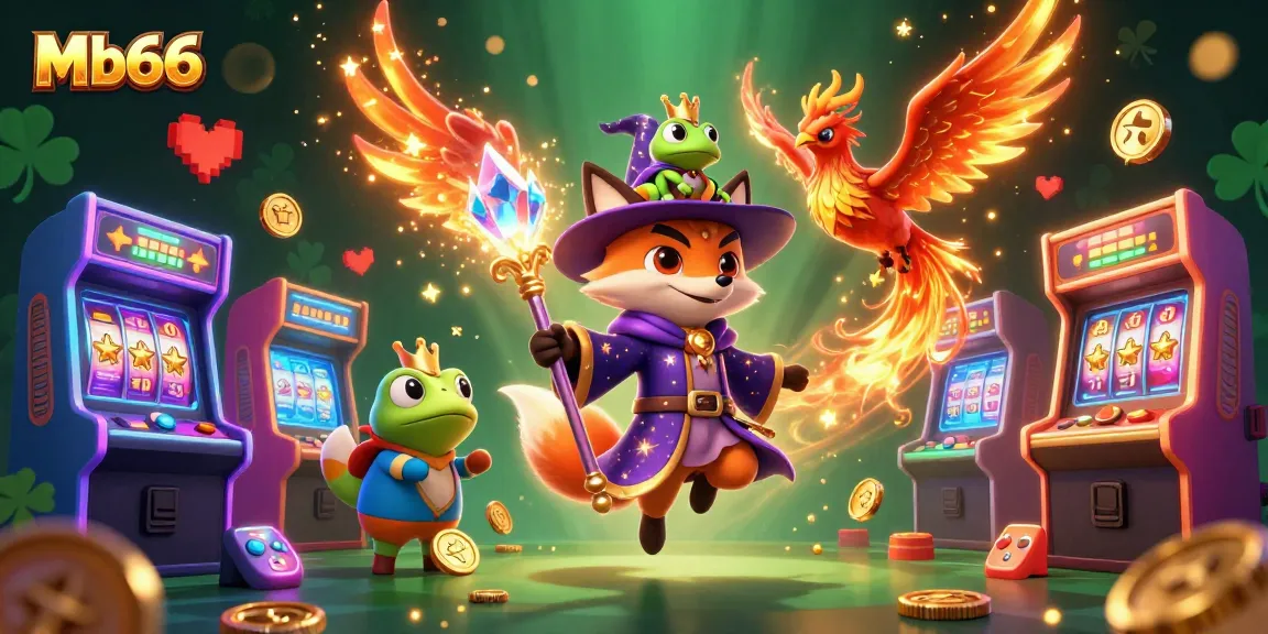 Experience thrilling slots and jackpots with Mb66's vibrant casino atmosphere and colorful game elements.