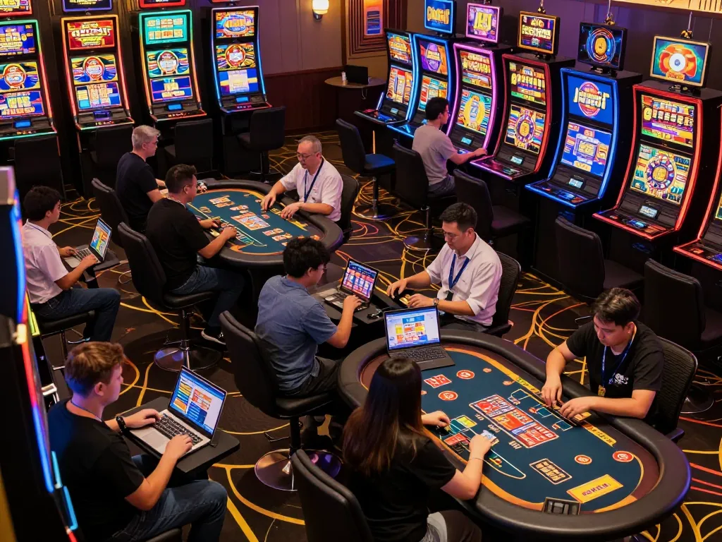 Online casino gaming at Nhà cái Jun88, capturing dynamic interactions and modern gaming technology