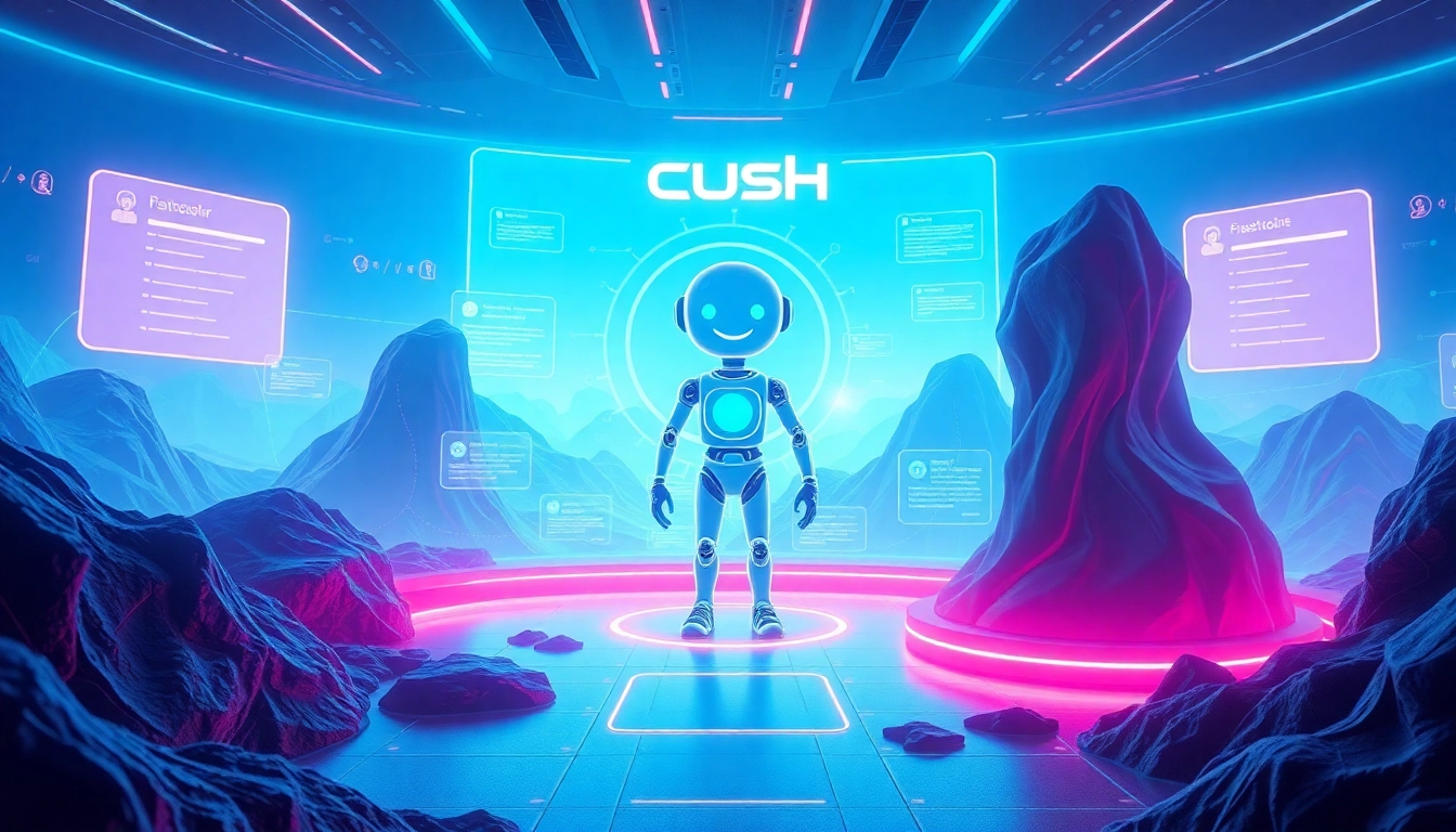 Engaging Crush AI companion interface with vibrant colors and friendly character.