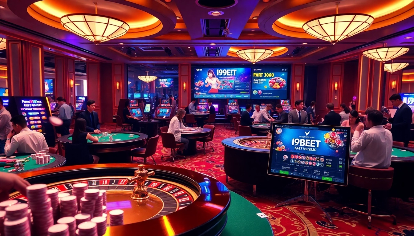 Players enjoying the thrilling experience of i9bet's online casino games with vibrant visuals.