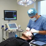 Hair transplant Istanbul procedure in a modern clinic illustrating skilled surgeon and patient care.