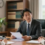 Lawyer consulting with client in professional setting, continue reading this for insights on legal matters.